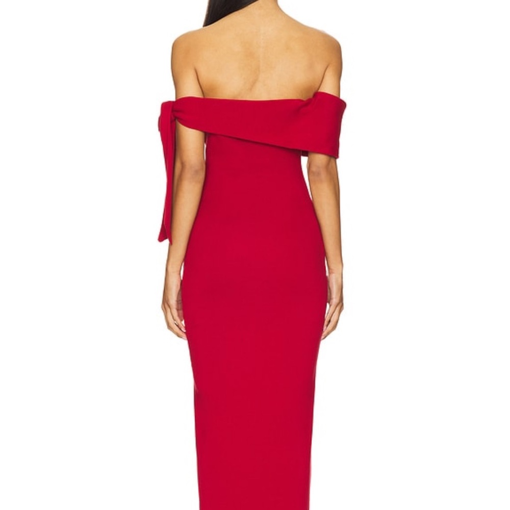 Chic Strapless Red Evening Dress- - Picture 3 of 4